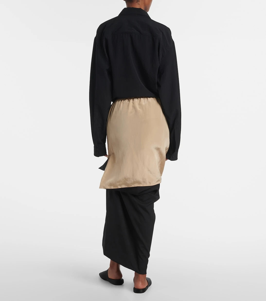 Calvin Klein Collection - Tyler layered wool and silk maxi skirt