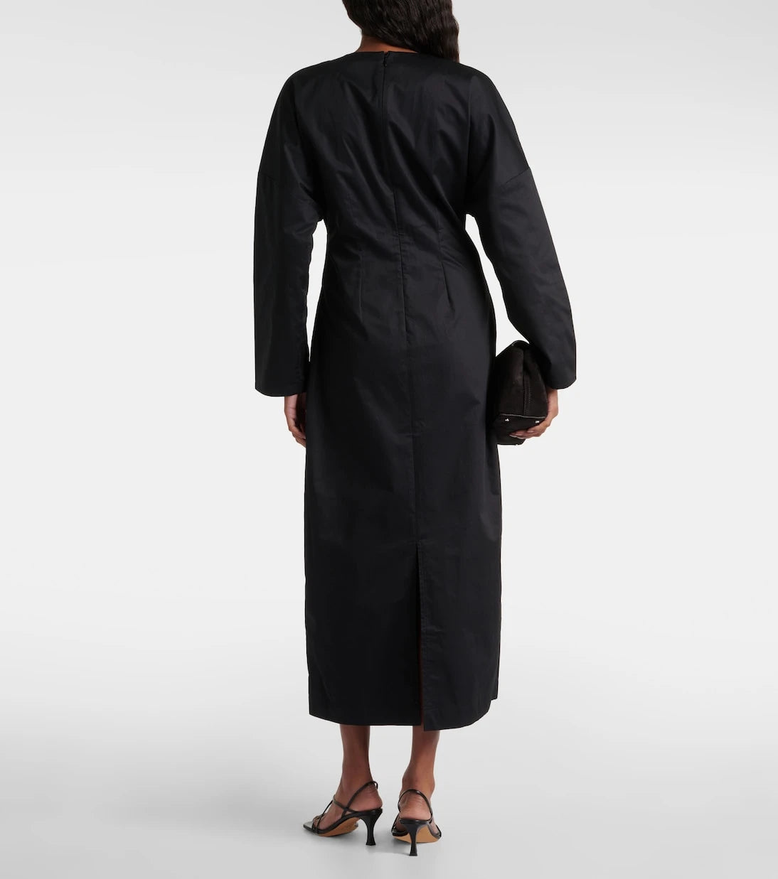 CO - Gathered cotton midi dress