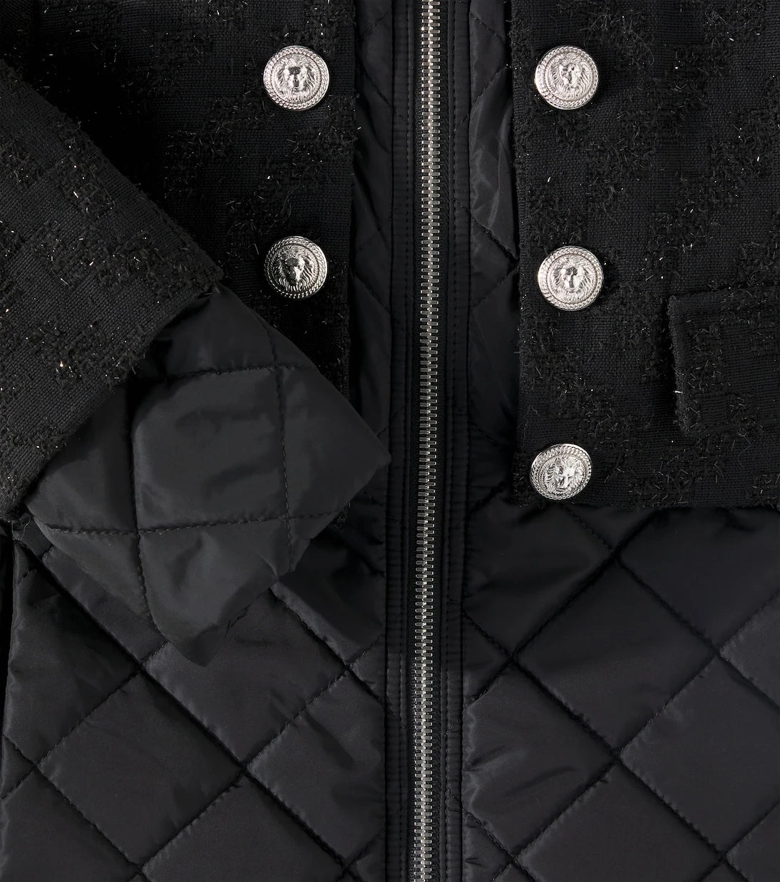 Balmain Kids - معطف منفوخ مبطن