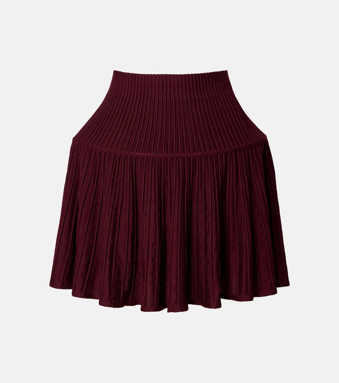 Alaïa - Ribbed-knit wool-blend miniskirt
