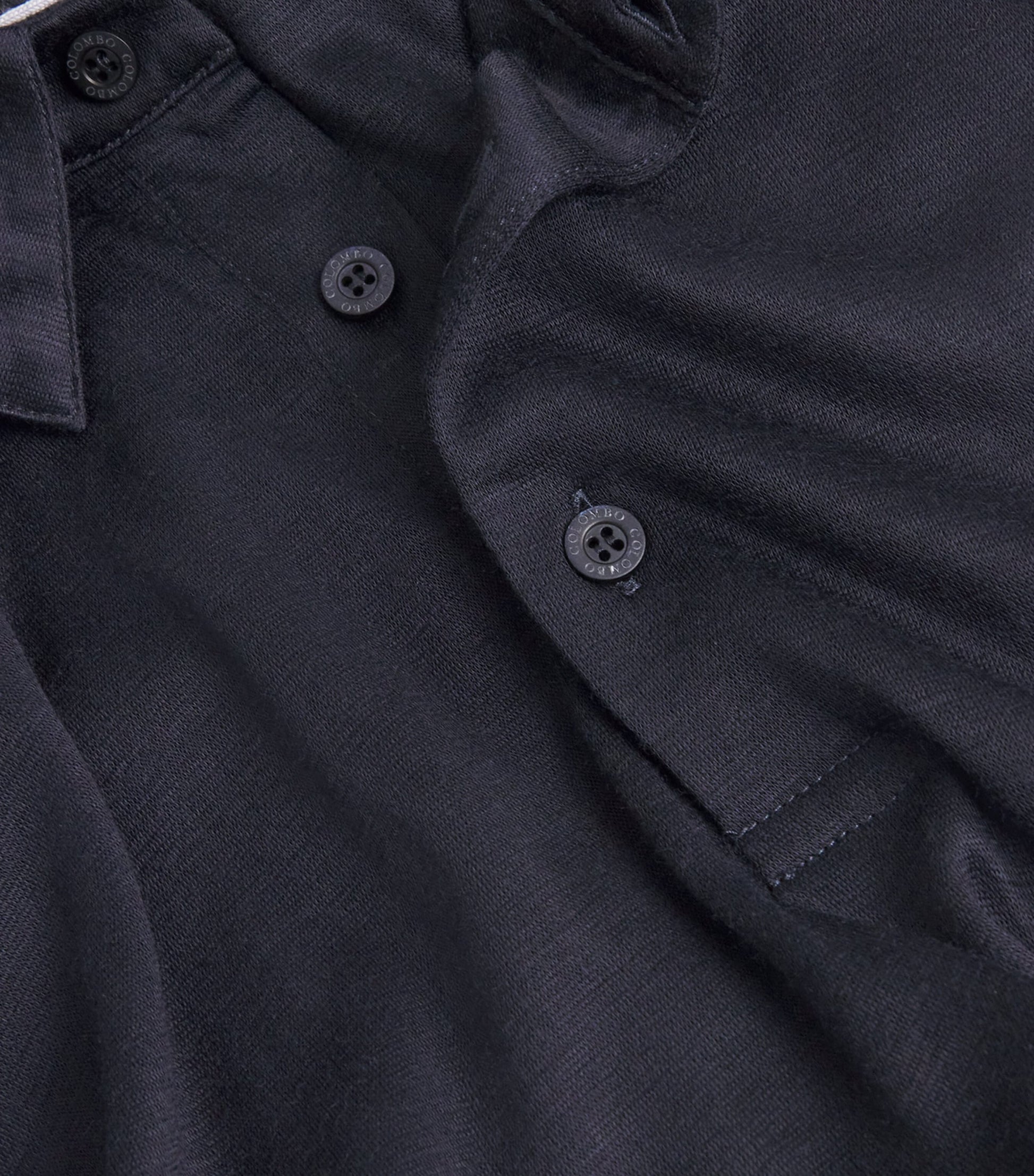 Navy Cashmere Polo Shirt