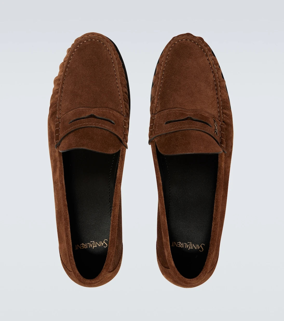 Saint Laurent - Laurent suede penny loafers