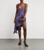 Alex Perry Purple Satin Asymmetric Mini Dress