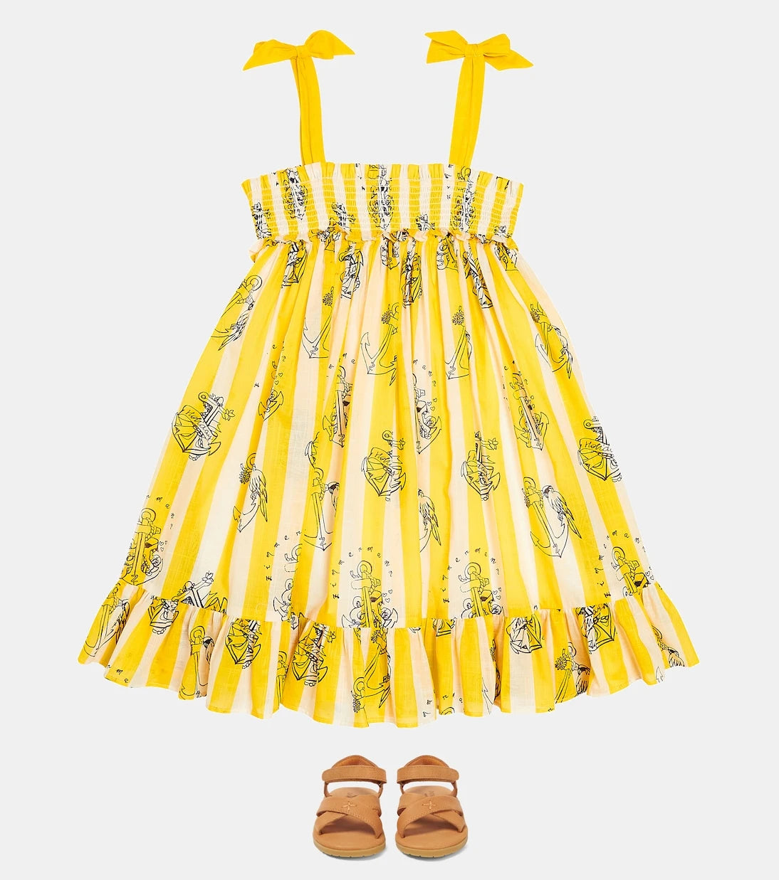 Zimmermann Kids - Alight striped cotton dress