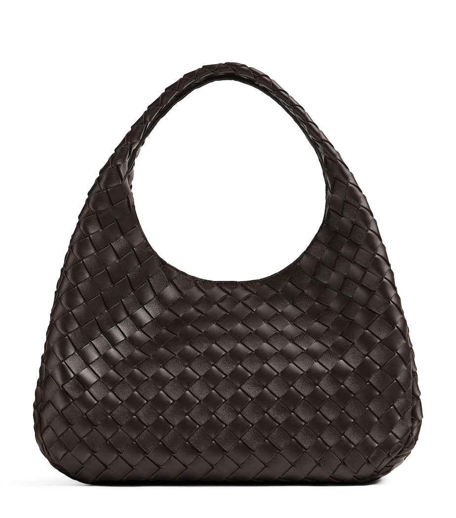 Medium Leather Intrecciato Campana Shoulder Bag