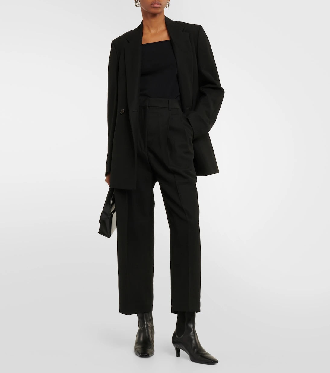 Toteme - High-rise cropped straight pants