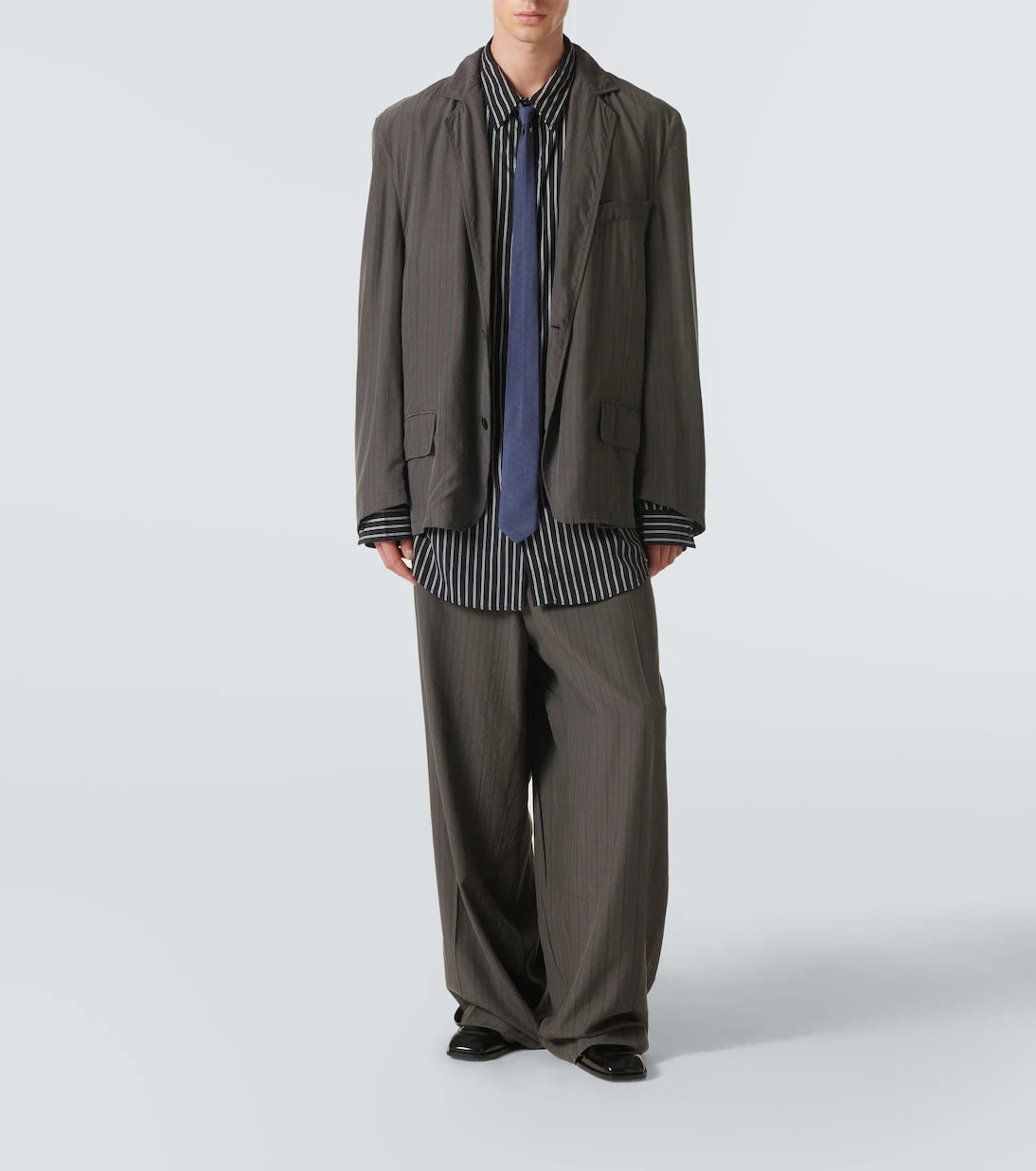 Balenciaga - Pinstripe wide-leg pants