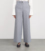 ME+EM Navy Stripe Wide-Leg Trousers