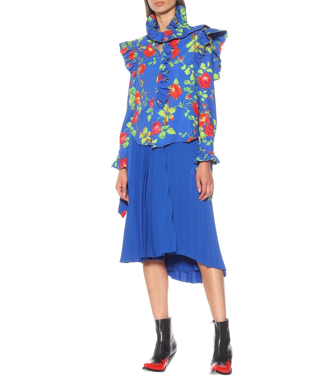 Vetements - Floral crêpe shirt