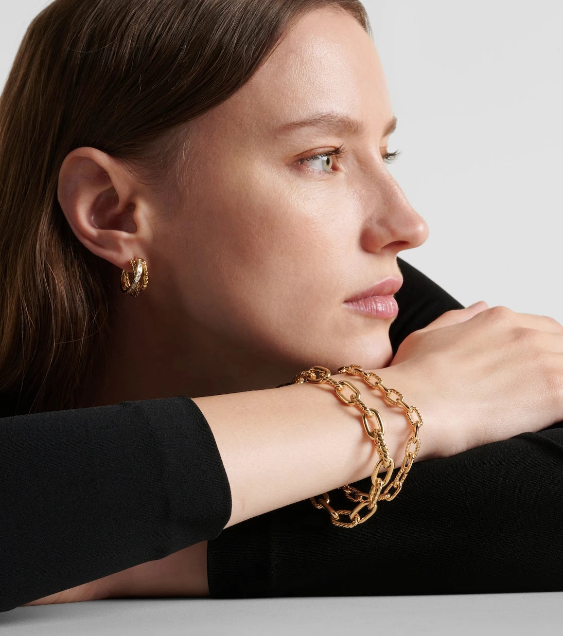David Yurman - سوار DY Madison® من الذهب عيار 18 قيراط