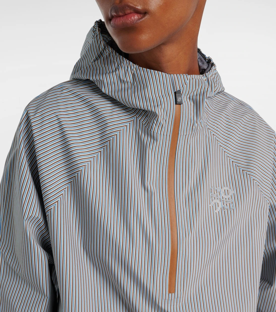 Loewe - x On Storm striped half-zip jacket