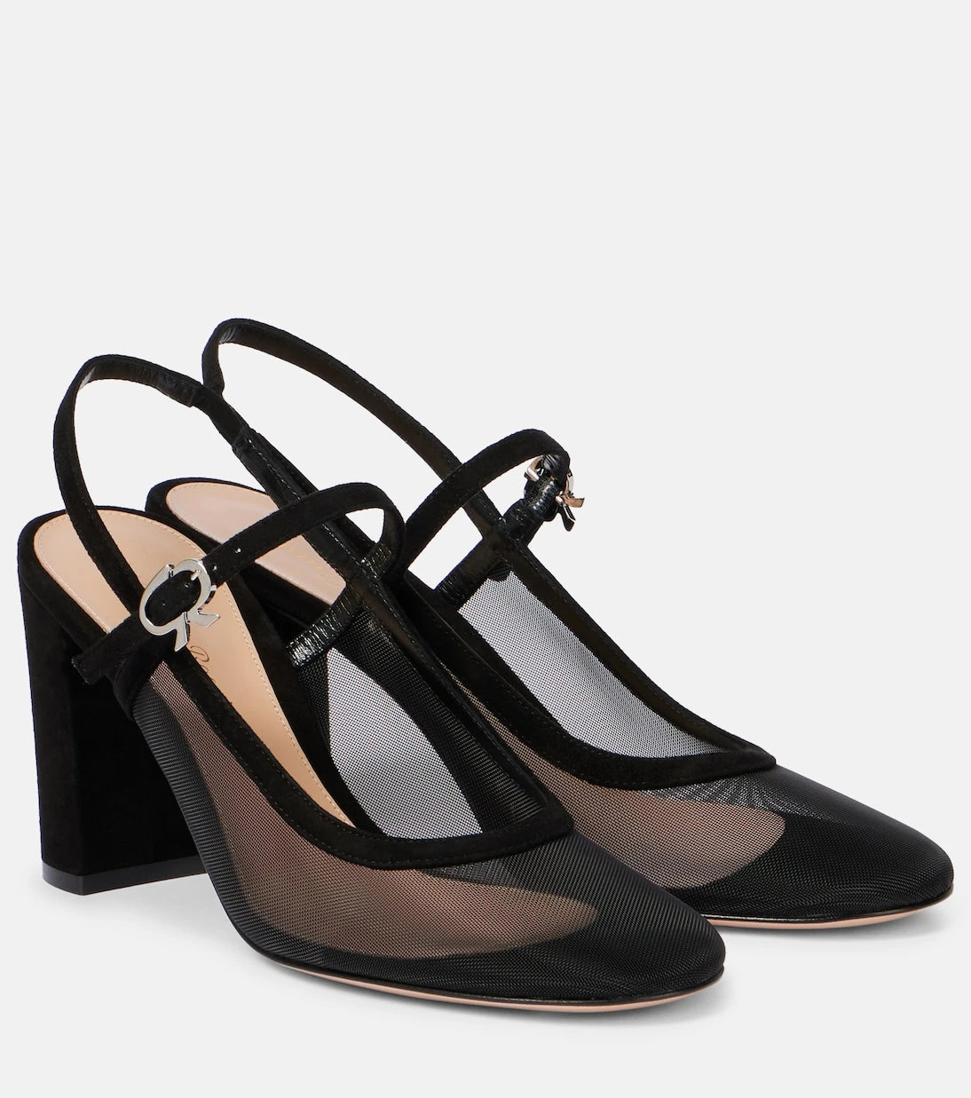 Gianvito Rossi - Francoise 85 leather slingback pumps