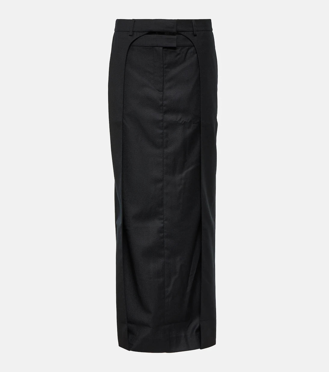 Aya Muse - Fera pleated wool maxi skirt