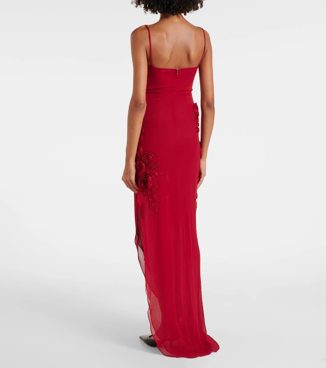 Blumarine - Floral-appliqué georgette gown