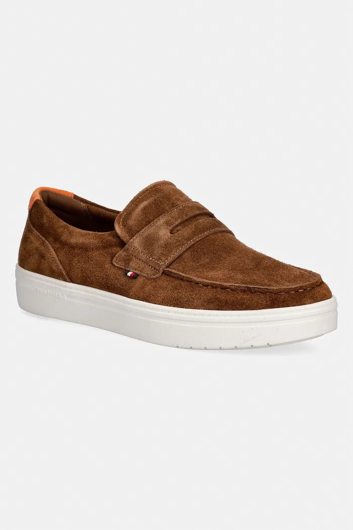 Tommy Hilfiger erkek süet mokasen MODERN LIGHT HYBRID SUEDE LOAFER