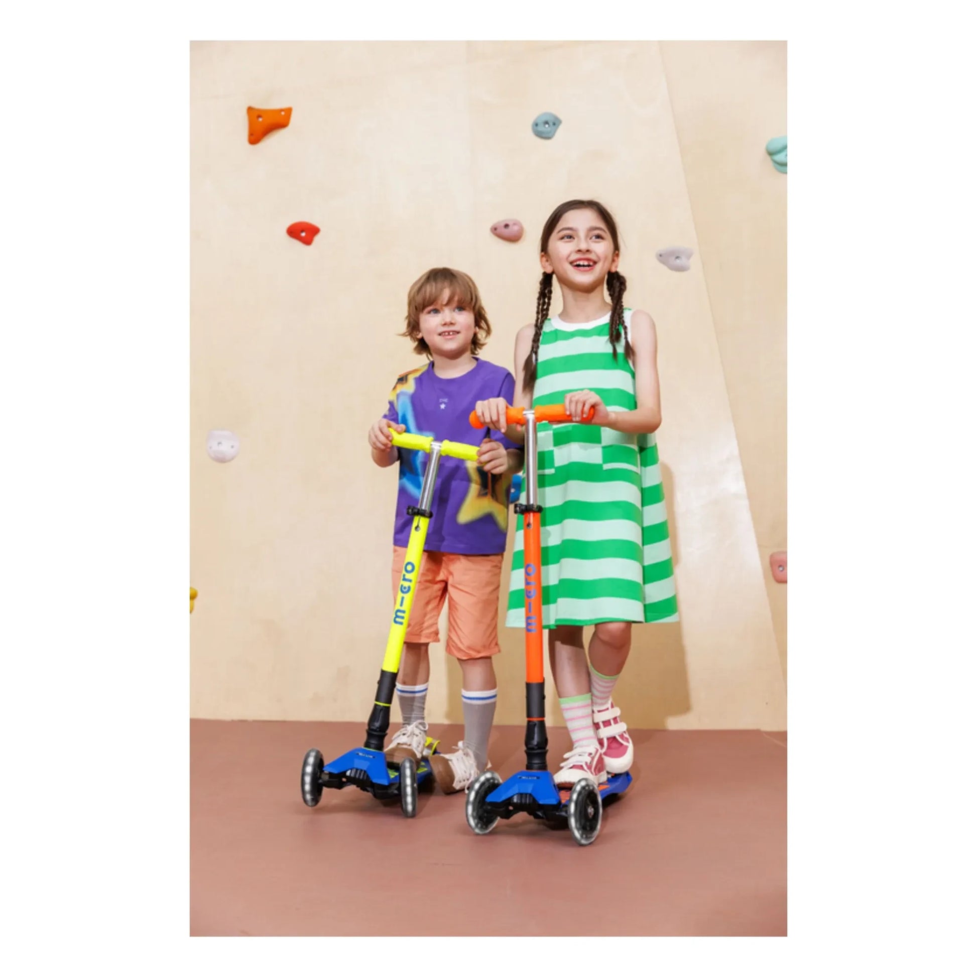 Micro - Maxi Foldable Neon LED Scooter | Orange