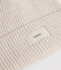 Rib-Knit Label Beanie