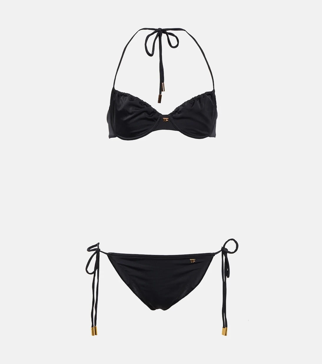 Tom Ford - Logo ruched bikini