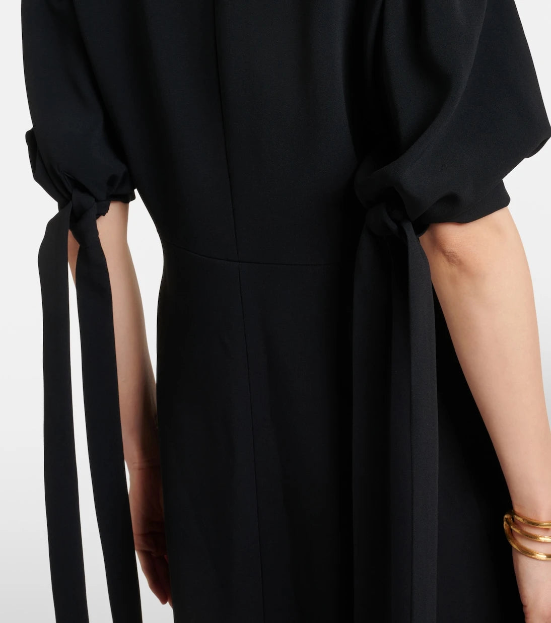Chloé - Balloon-sleeve crêpe minidress