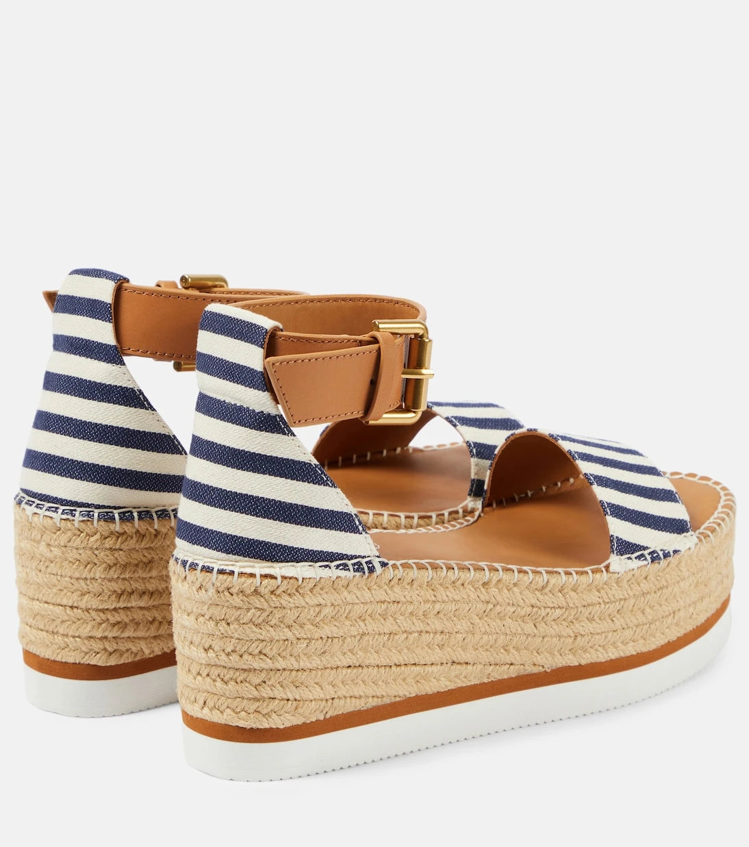 See By Chloé - Glyn striped espadrille wedges