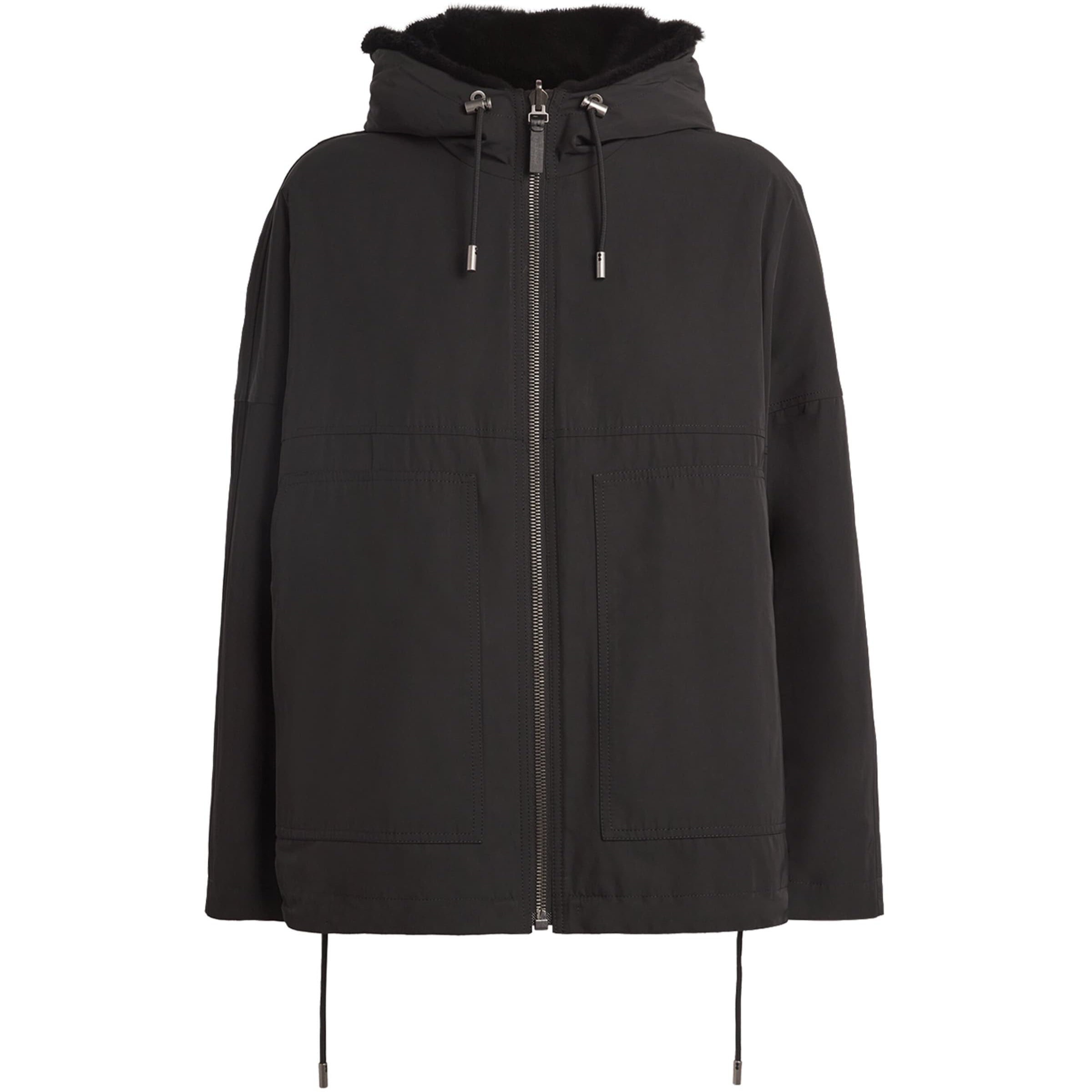 Black Mink Technical Parka Jacket (64cm)