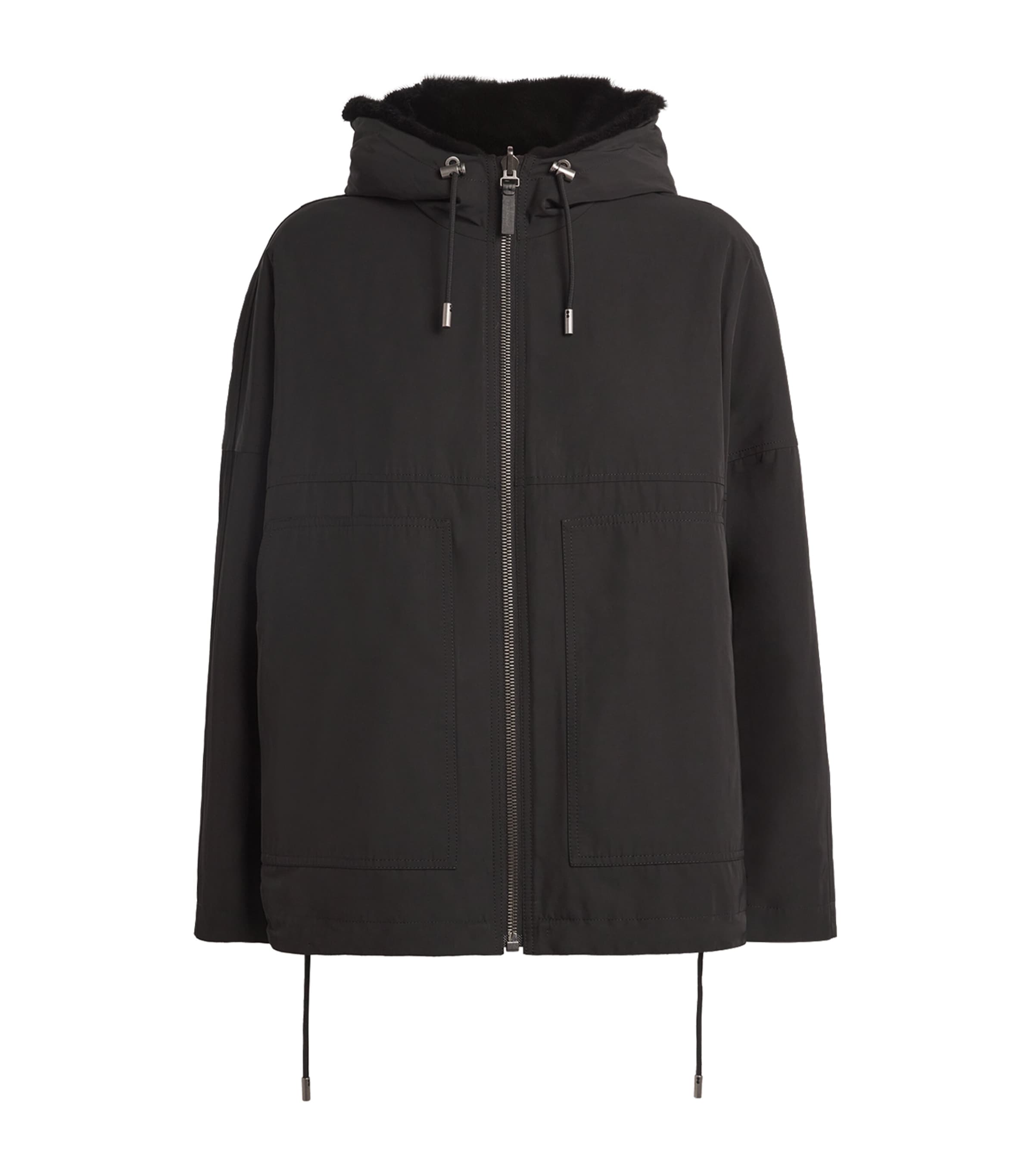 Black Mink Technical Parka Jacket (64cm)