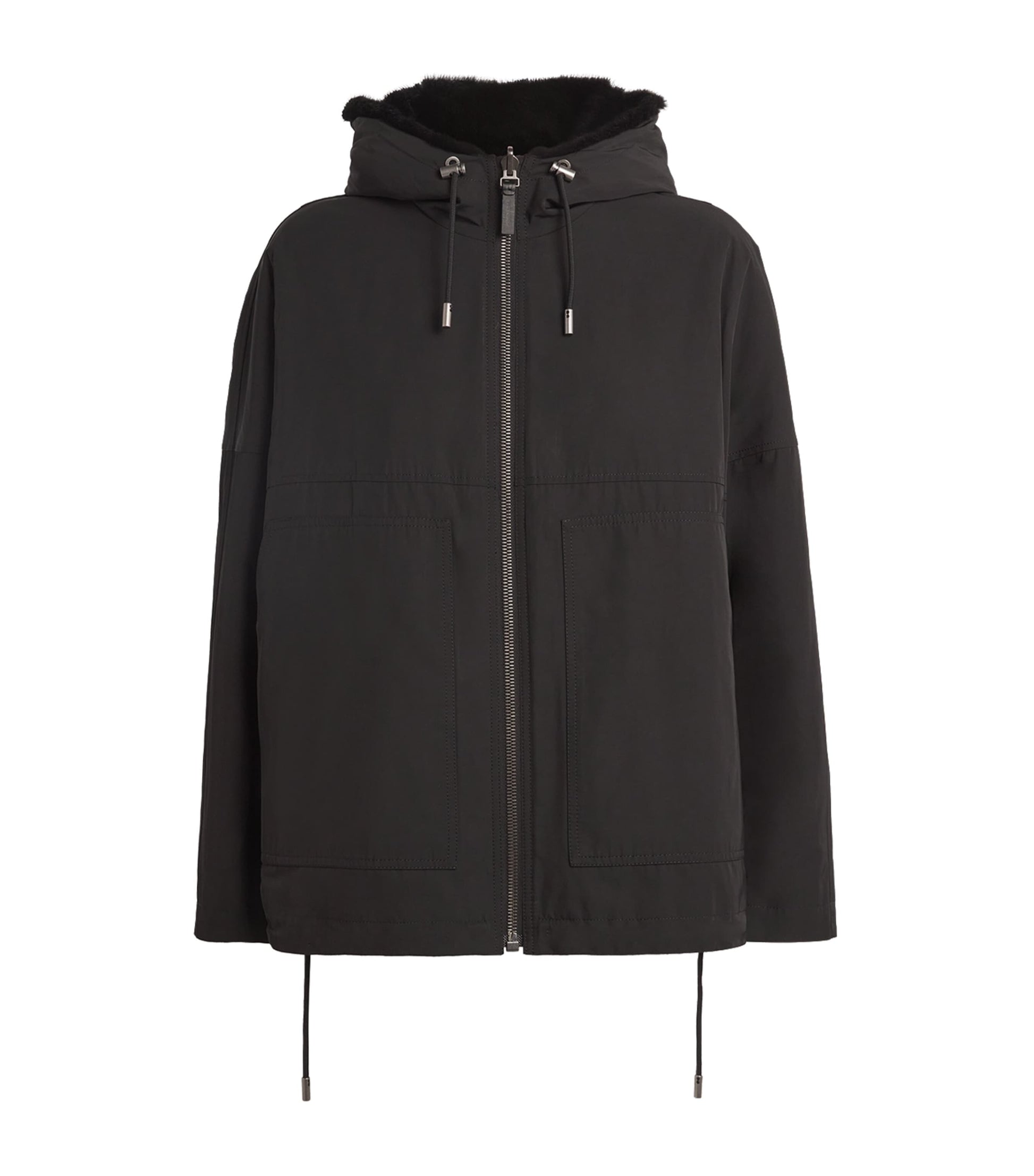 Black Mink Technical Parka Jacket (64cm)