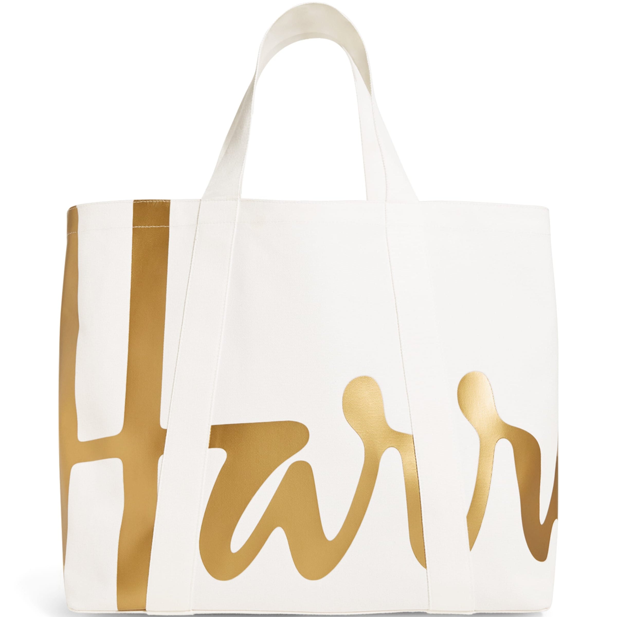 Large Cotton Logo Tote Bag IVORY