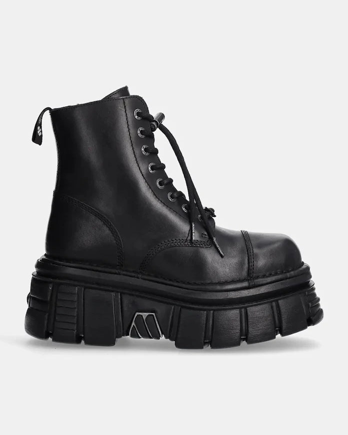 Кожени кубинки New Rock Nomada Negro + Tower Negro Lateral E-14