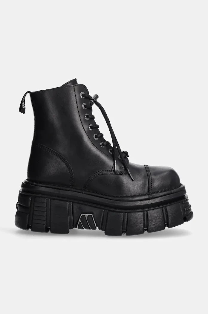 Кожени кубинки New Rock Nomada Negro + Tower Negro Lateral E-14