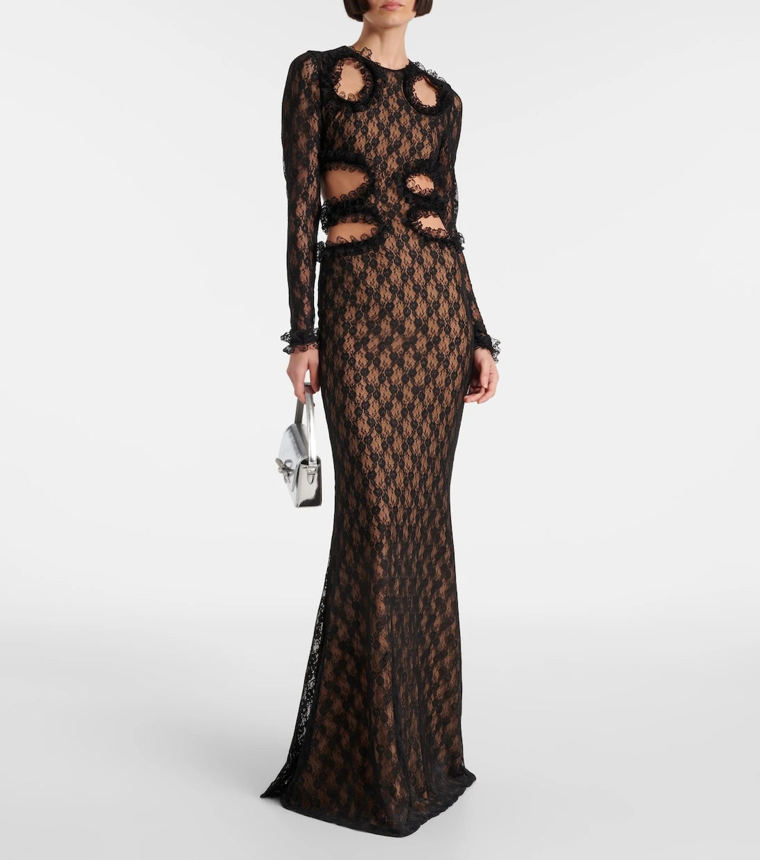 Self-Portrait - فستان دانتيل بقصّات من x Christopher Kane