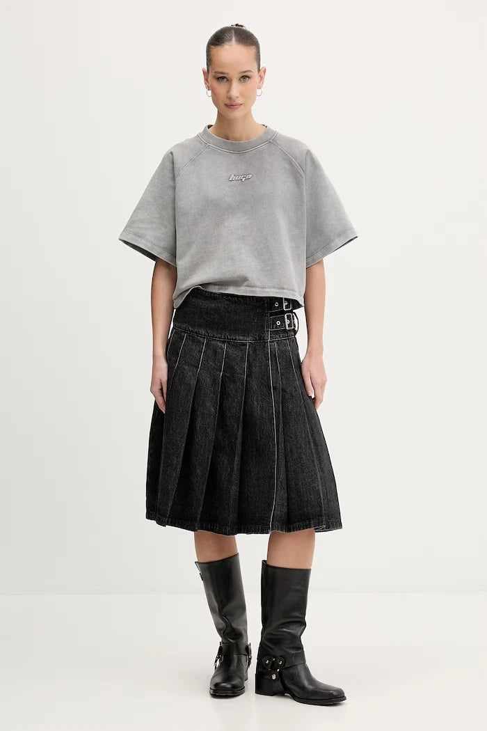HUGO Blue kadın oversized pamuklu T-shirt Dorlina_B_1