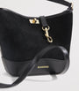 Sandro Paris Black Mini Suede Tangoso Bucket Bag