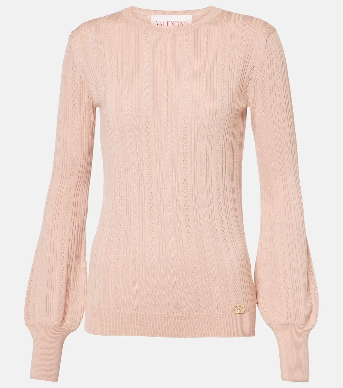 Valentino - Pointelle virgin wool sweater