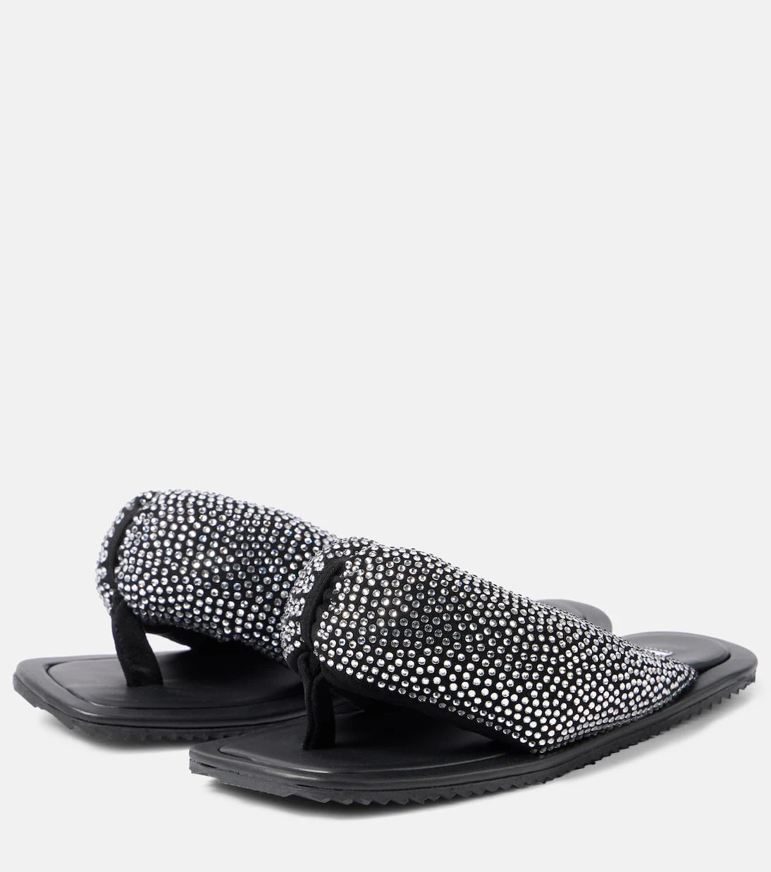 The Attico - Indie embellished leather thong sandals
