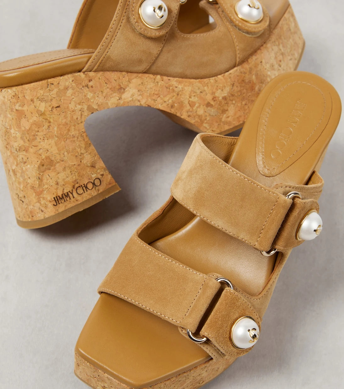 Jimmy Choo - Fayence 95 suede platform mules