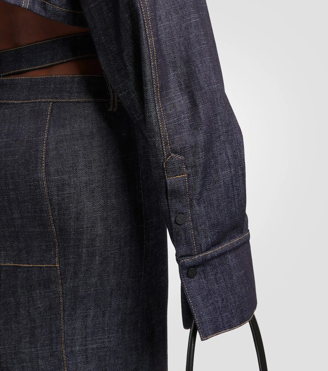 The Mannei - Gudari cropped denim blazer