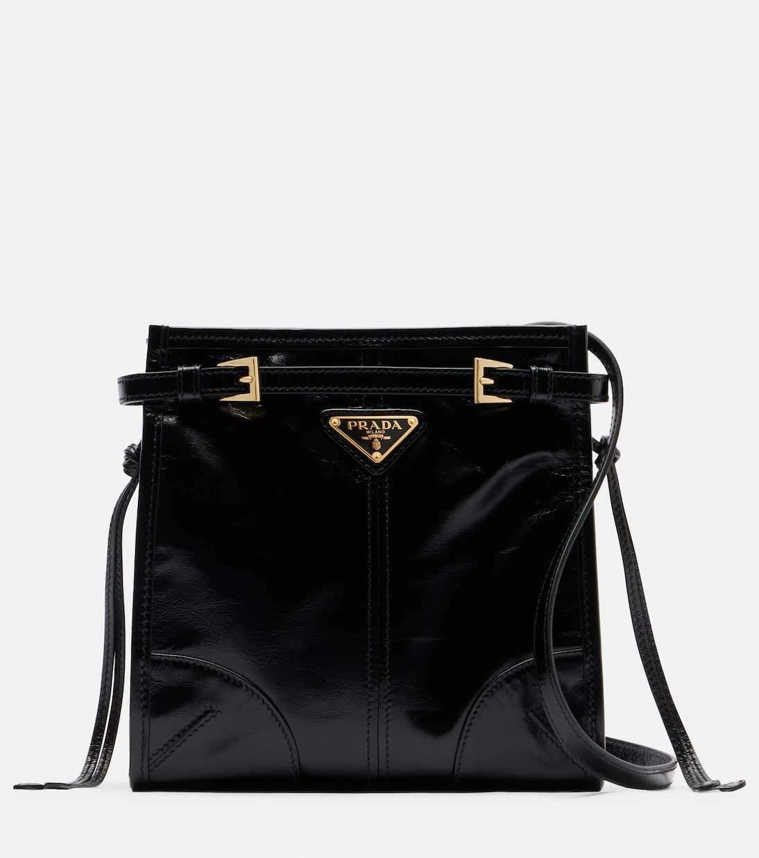 Prada - حقيبة كتف صغيرة بوني من جلد برادا