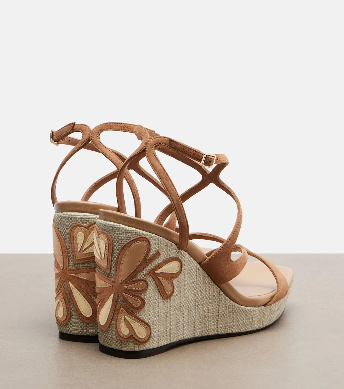 Jimmy Choo - Ayla leather espadrille wedges
