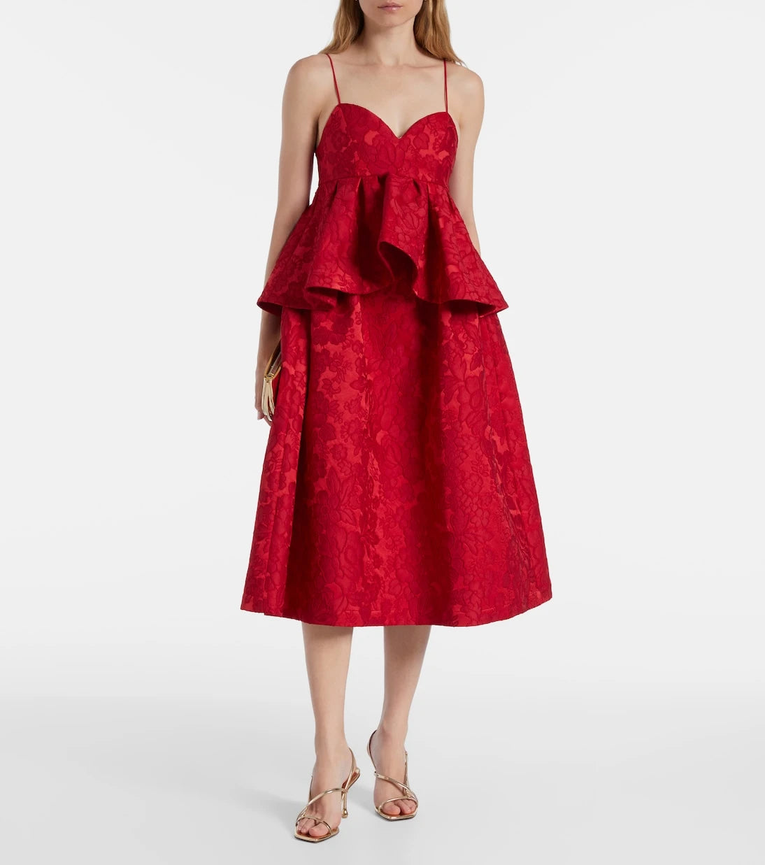 La DoubleJ - Satine matelassé jacquard midi dress