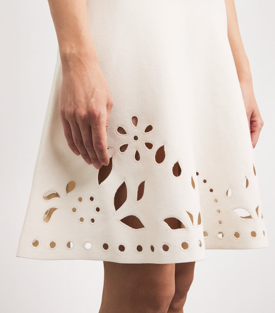 Ulla Johnson Orange Rib-Knit Fania Mini Dress