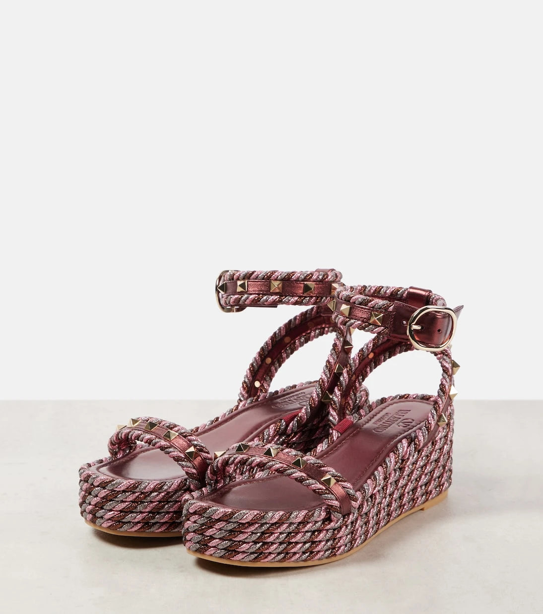 Valentino Garavani - Rockstud Torchon espadrille sandals