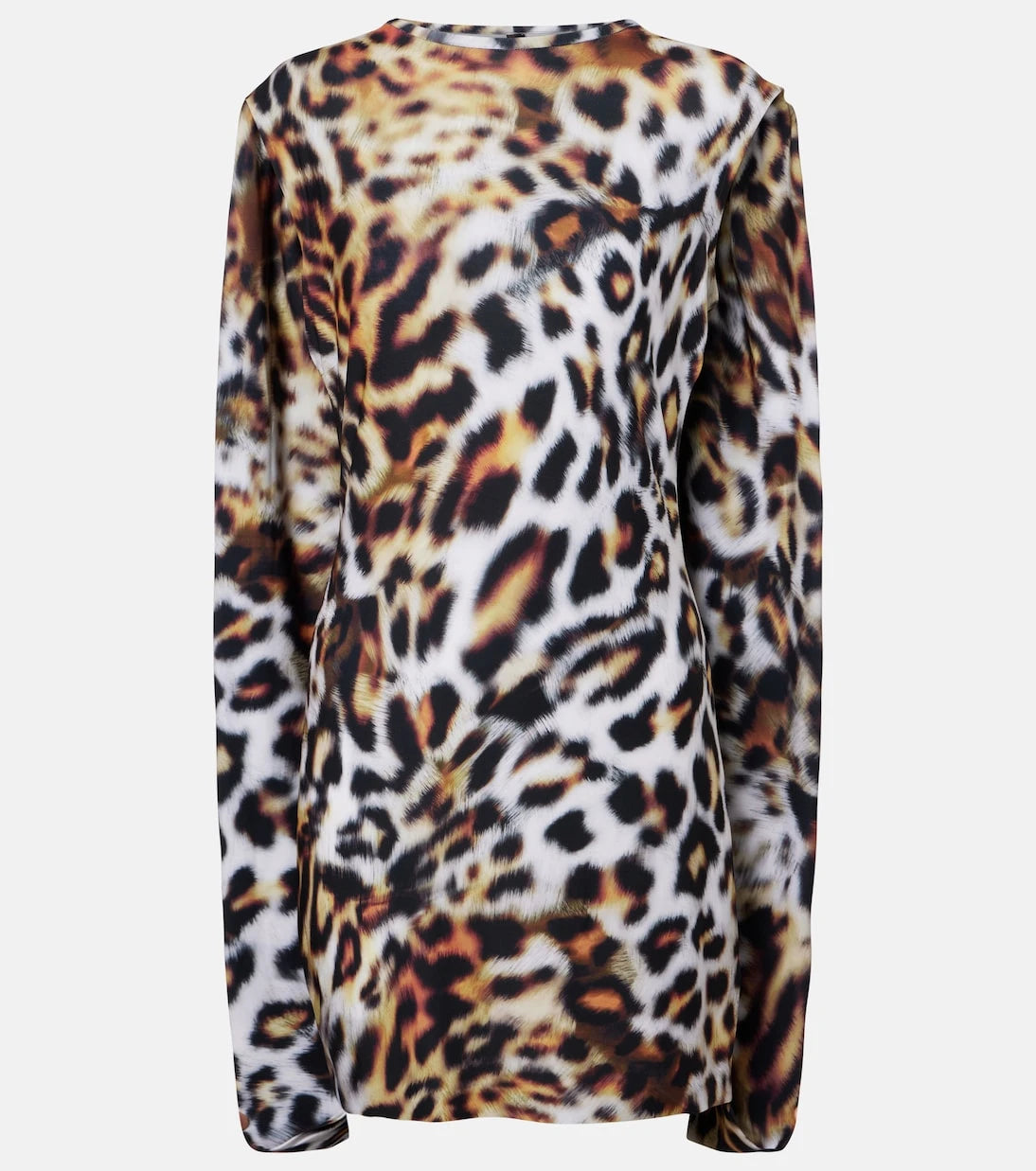 Norma Kamali - Leopard-print jersey minidress