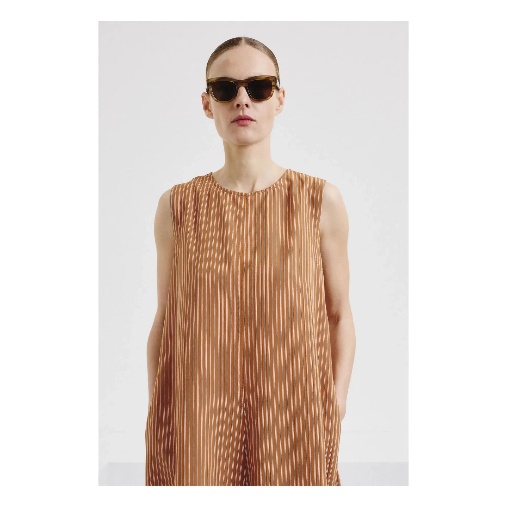 Pomandère - Stripes Dress | Apricot