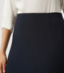Blue Cady Colonna Midi Pencil Skirt