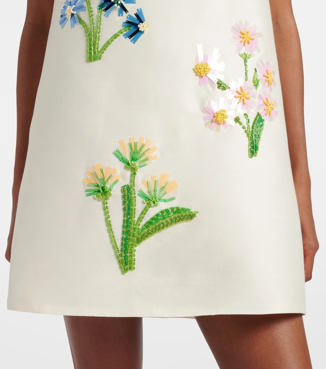 Leo Lin - Leia embellished wool and silk minidress