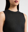 Johnstons Of Elgin Black Superfine Cashmere Tank Top