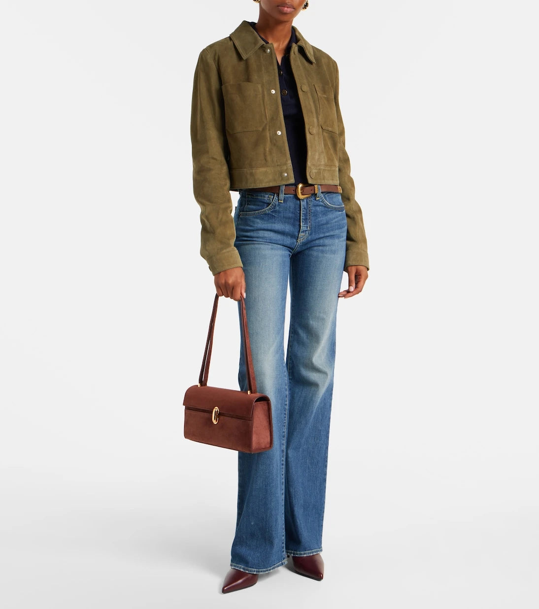 Savette - Symmetry 26 suede shoulder bag