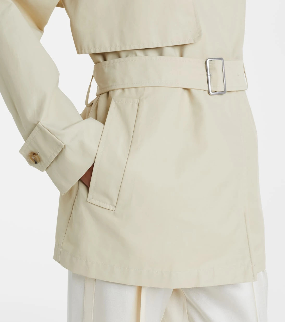 Vince - Cotton-blend cropped trench coat
