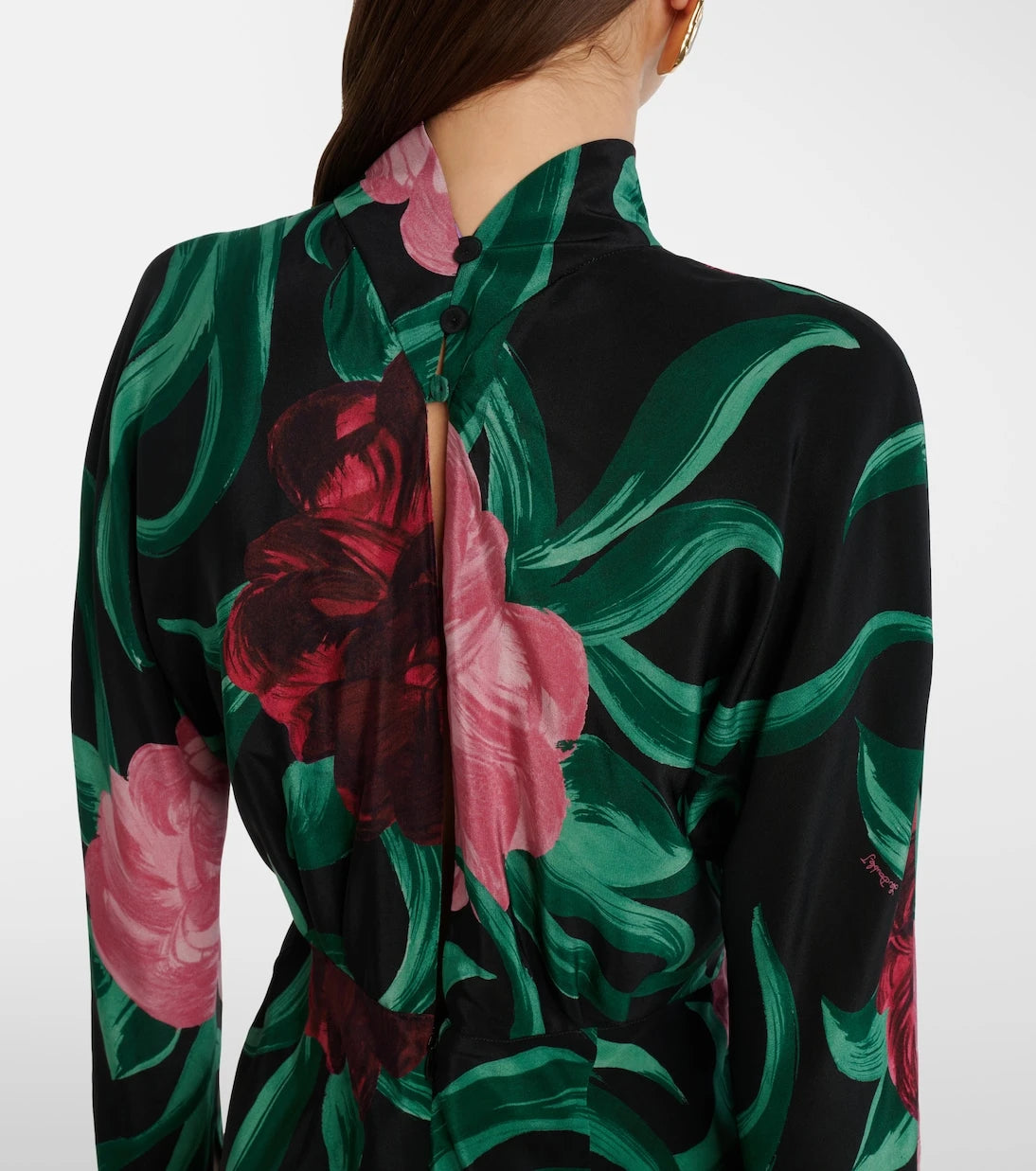 La DoubleJ - Gilda floral silk midi dress